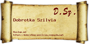 Dobrotka Szilvia névjegykártya